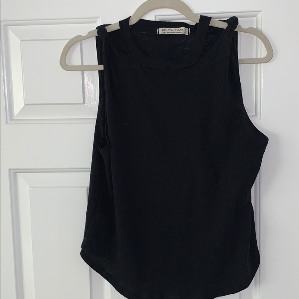 Free people “The Twist” tank black size small